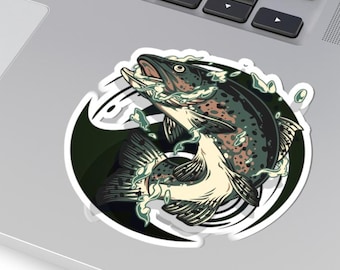 Trout Kiss-Cut Sticker: Waterproof Fishing Decal