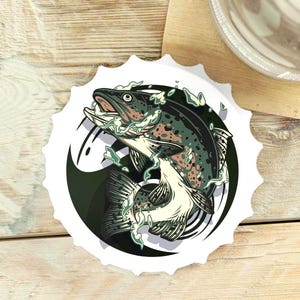 Rustic Fish Design Bottle Opener, Perfect for Fishing Enthusiasts, Great Gift for Men & Women, Fishing Decor, Outdoor Party Tool