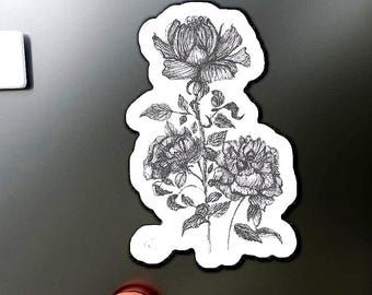 Floral Die-Cut Fridge Magnets: Artistic Home Decor, Garden Lover Gift