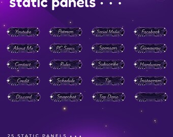 Arrierty Stream Panels, Mystic Flora Theme for Twitch (Digital Download)