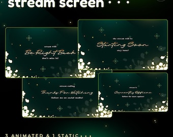 Enchanted Dusk Animated Stream Screens | Animated Forest Magic Theme (Digital Download)