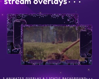 Arrierty Animated Stream Overlay, Mystic Flora Theme (Digital Download)