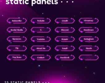 Bramble Maze Stream Panels, Magical Butterfly Theme for Twitch (Digital Download)