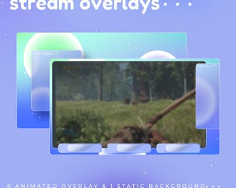 Glassmorphism Animated Stream Overlay, Bubble Prism Theme (Digital Download)