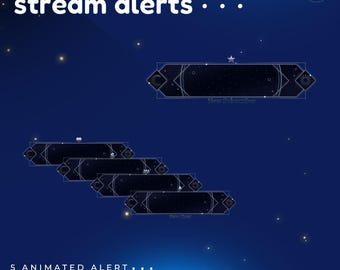 Firmament Animated Stream Alert, Astral Veil Theme (Digital Download)