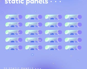 Glassmorphism Stream Panels, Bubble Prism Theme for Twitch (Digital Download)