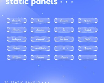 Lotus Guise Stream Panels, Celestial Flower Theme for Twitch (Digital Download)