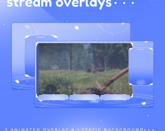 Lotus Guise Animated Stream Overlay, Celestial Flower Theme (Digital Download)