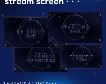 Firmament Animated Stream Screen, Astral Veil Theme (Digital Download)