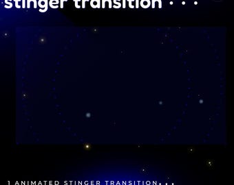 Azure Mirror Animated Stinger Transition, Elegant Blue Theme, Twitch Youtube Stream (Digital Download)