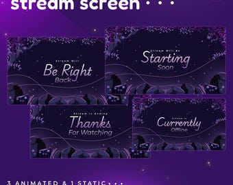 Arrierty Animated Stream Screen, Mystic Flora Theme (Digital Download)