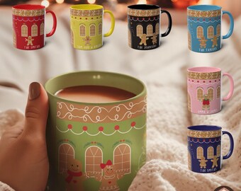Personalized Gingerbread House Coffee Mug | Charming Holiday Gift for Families | Unique Family Christmas Cup | Perfect Holiday Gift