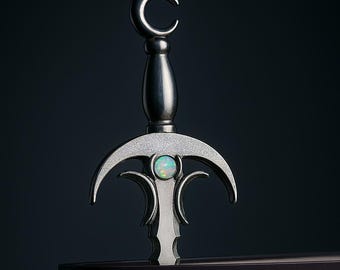 Marcador o abrecartas de la espada de Gwydion con licencia oficial de Crescent City, Bryce Quinlan, Mercancía de Crescent City, Hunt Athalar, Estantería de espadas