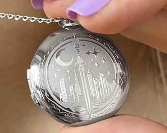 Crescent City offiziell lizenziert, Crescent City Locket Halskette, Light it Up, Bryce Quinlan Halskette, Lunathion, Crescent City Merch, Buch