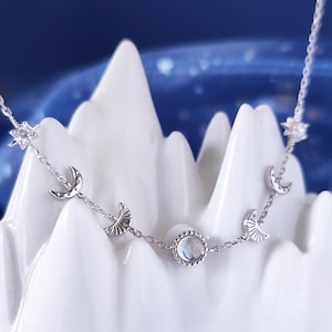 Acotar sous licence officielle, collier tatouage Feyre, cour de nuit, Velaris, collier phases de lune, cour d'épines et de roses, livresque