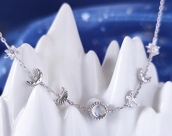 Acotar Officially Licensed, Feyre Tattoo Necklace, Night Court, Velaris, Moon Phases Necklace, A Court of Thorns and Roses, Bookish