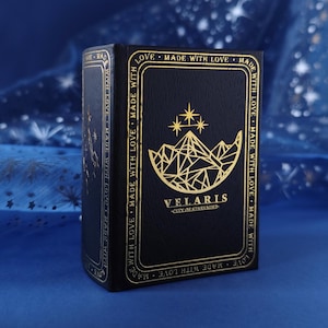 Licencia oficial de Acotar, Joyero Velaris, Merchandising de Acotar, Joyero-Libro, Corte Nocturna, Una Corte de Rosas y Espinas, Caja-Anillo-Libro