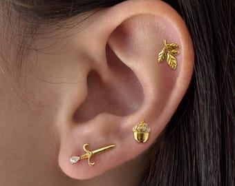 The Cruel Prince Officially Licensed, Elfhame Set Earrings, Jude Duarte Earrings, Cardan Greenbriar, Cruel Prince Merch, Acorn Earrings