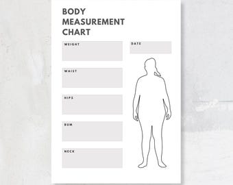 Printable Body Measurement Chart - Stay On Track with This Stylish Tracker