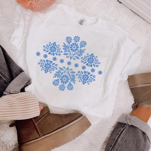 Trendy Geese Floral DTF Transfer, Trendy Animal, Preppy, Old School, Nostalgic DTF, Geese, Goose, Popular, Heat Transfer, DTF image 1