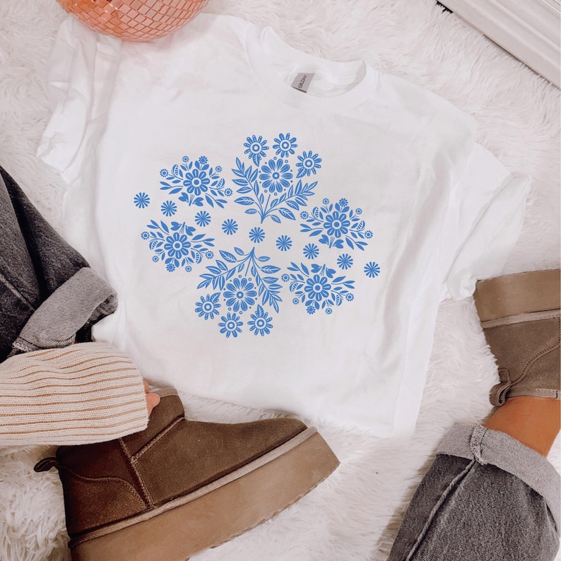 Trendy Geese Floral DTF Transfer, Trendy Animal, Preppy, Old School, Nostalgic DTF, Geese, Goose, Popular, Heat Transfer, DTF image 1