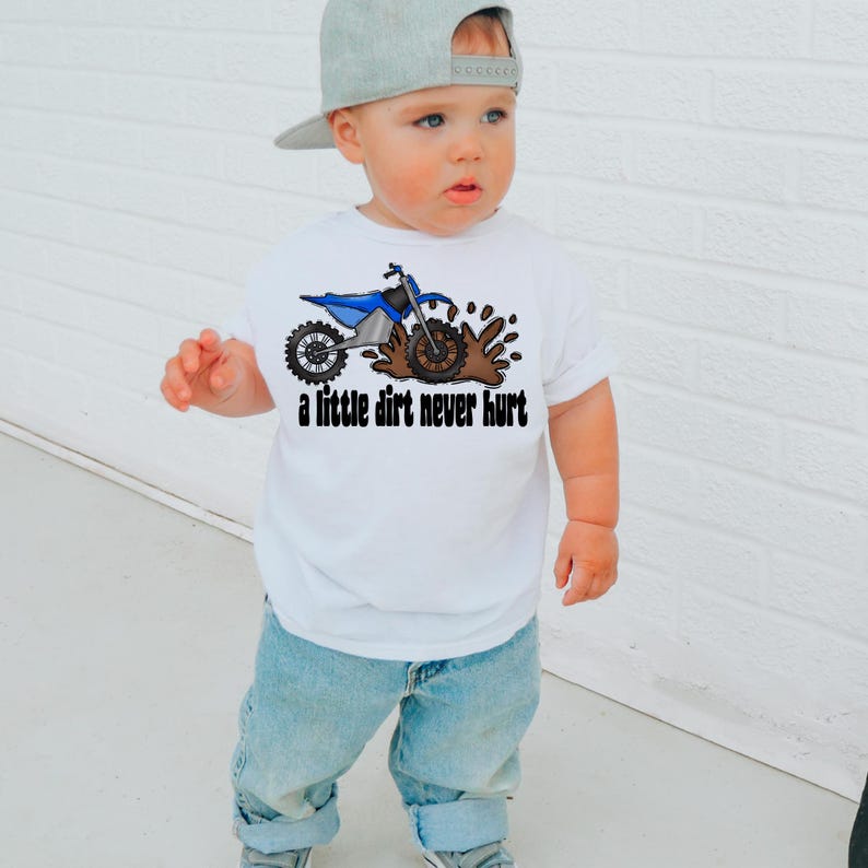 A Little Dirt Never Hurt Kids Dirtbike PNG Digital Download, Kids, Boys, Dirt Bike, PNG, Instant Doownload image 2