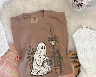 Plant Ghost DTF Transfer, Trendy Halloween, Fall, Ready to Press, Heat Transfer, Vintage Halloween, Trick or Treat