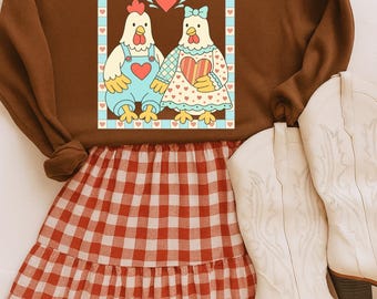 Grandma's Closet Country Chickens DTF Transfer, Trendy Thrifty Shirt Design, Heat Transfer, Ready to Press, DTF, Goose
