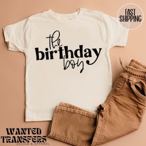 The Birthday Boy Trendy Minimalist Birthday Shirt, Tee, Onesie Birthday Boy, All Ages, Toddler, Youth, Kids Bday, Minimalist image 1