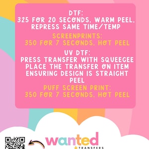 a press release or informational graphic with instructions for UV dye transfer, including details about the press peeling process and the number of repetitions.