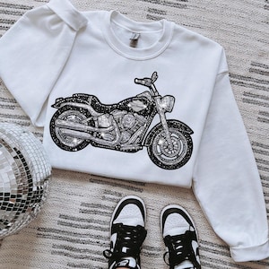 DTF-overdracht imitatiestrass motorfiets, trendy imitatiestrass, dier, carrière, trending DTF, klaar om te drukken afbeelding 1