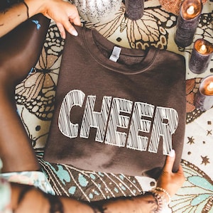 Cheer Scribble DTF Transfer, DTF, Cheerleading, Sports, Gymnastics, Cheer, Glittler, Tinsel, Cheer Mom, Trendy