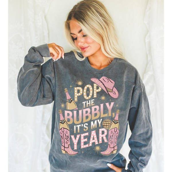 Pop the Bubbly, It's My Year New Years DTF Transfer,NYE, 2025, 2026, New Years DTF, Heat Transfer, Ready to Press, Trendy, Popular