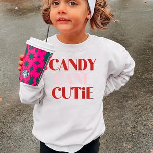 Candy Cane Cutie Christmas DTF Transfer, Ready to Press
