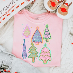 Film transparent glam tendance pour sérigraphie, transfert, transfert plastisol, prêt à presser, Noël, Noël, paillettes, sapin de Noël