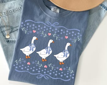 Trendy Geese 2 DTF Transfer, Trendy Animal, Preppy, Old School, Nostalgic DTF, Geese, Goose, Popular, Heat Transfer, DTF