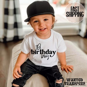 The Birthday Boy Trendy Minimalist Birthday Shirt, Tee, Onesie Birthday Boy, All Ages, Toddler, Youth, Kids Bday, Minimalist image 2