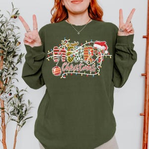 Groovy Merry Christmas DTF Transfer, Trendy Christmas, Faith, Jesus, Merry, Ready to Press, DTF, Heat Transfer image 1