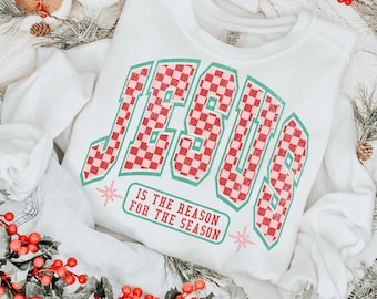 Jesus is the Reason for the Season Christmas DTF Transfer, Trendy DTF, Ready to Press, Fast Shipping