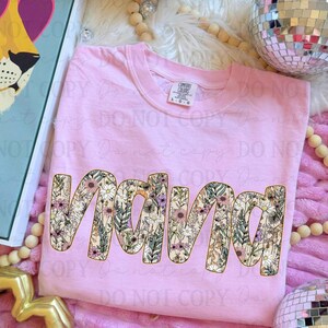 Spring Floral Nana DTF Transfer, Trendy Spring, Patchwork, Family Members, Grandma, Mother's Day, Ready to Press, Heat Transfer, DTF