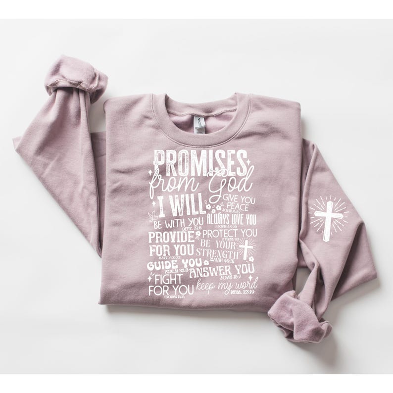 Promises From God White Text DTF Transfer image 1
