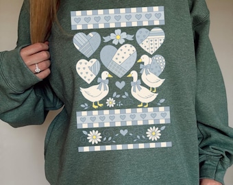 Grandma's Closet Country Geese DTF Transfer, Trendy Thrifty Shirt Design, Heat Transfer, Ready to Press, DTF, Goose