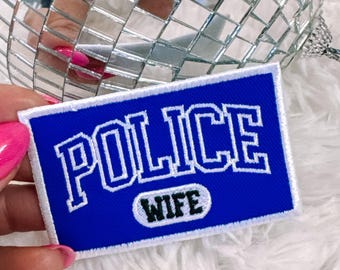 Police Wife Hat/Pocket Patch, Occupation Patch, Bag Patch, Jacket Patch
