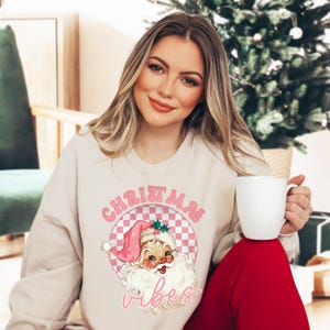 vintage Christmas Vibes DTF Transfer, Trendy DTF, Heat Transfer, Christmas DTF