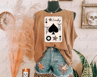 Lucky Ace DTF Transfer, Edgy Transfers, Trendy Retro, Mama, Stylish, Ready to Press, Heat Transfer, DTF