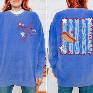 Bad Day To Be A Hot Dog DTF Transfer, Trendy 4th of July, Fourth, Holiday, Ready to Press, America, USA, Patriotic, Hot Dog image 1