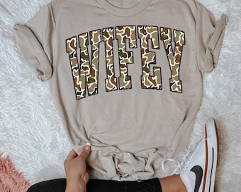 Camo Wifey DTF-Transfer, Trendy Camo, Camo Aesthetic, Duck Camo, Herren, Papa, Glaube, Familie, Passend
