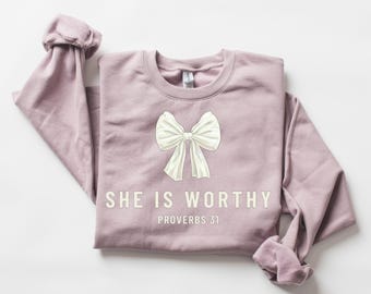 She is Worthy DTF Transfer, Faith, Ready to Press, Heat Transfer, Trendy Faith, Jesus, DTF, Popular