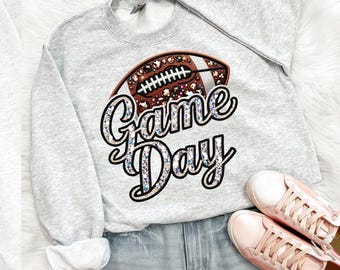 Trasferimento DTF di strass finti per il giorno della partita, calcio, calcio alla moda, PNG, giorno della partita, pennellata, alla moda, DTF