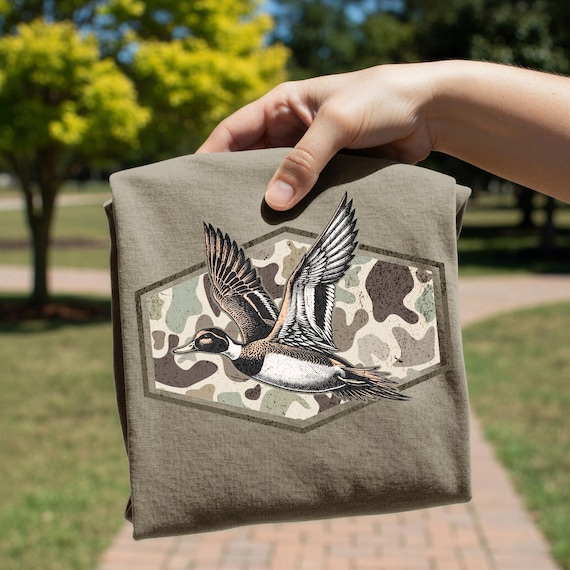Camo Duck Frame DTF Transfer, Trendy, Malkard, Camo, Duck, Ready to Press, DTF